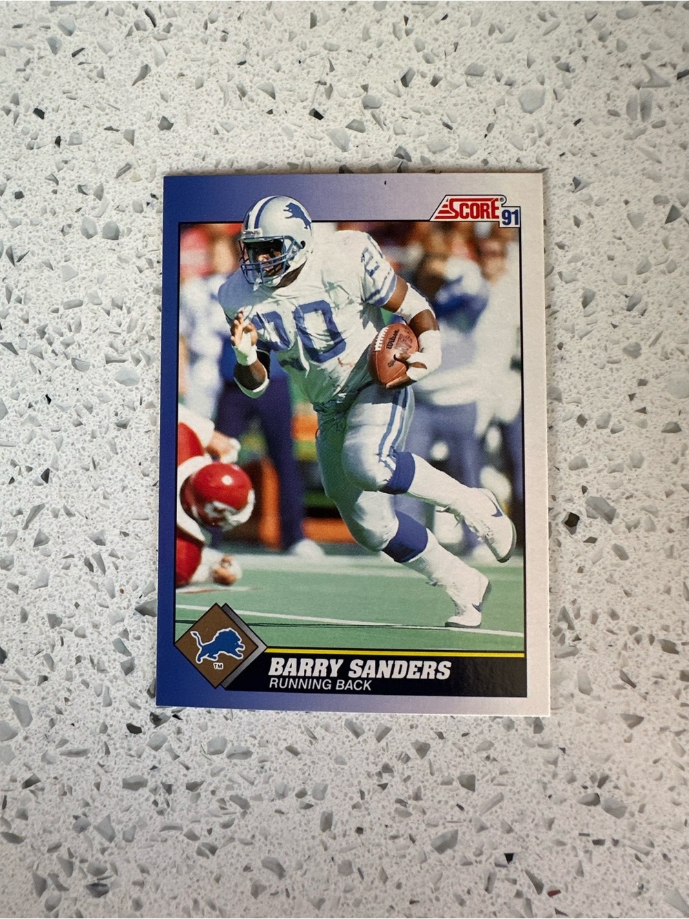 Barry Sanders 1991 Score Football Card - Detroit Lions